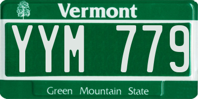 VT license plate YYM779