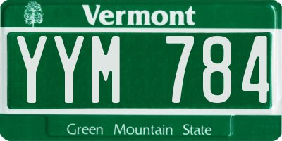 VT license plate YYM784
