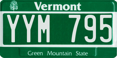 VT license plate YYM795