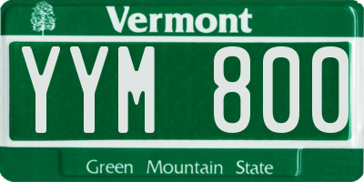 VT license plate YYM800