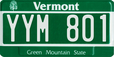 VT license plate YYM801