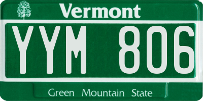 VT license plate YYM806