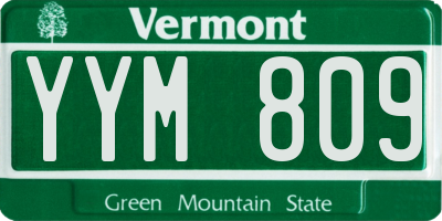 VT license plate YYM809