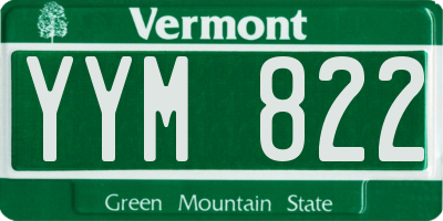 VT license plate YYM822