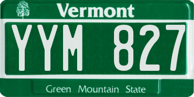 VT license plate YYM827