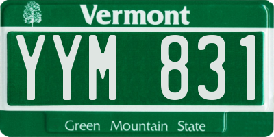 VT license plate YYM831