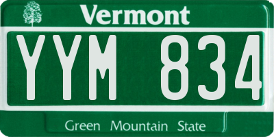 VT license plate YYM834