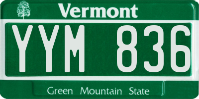VT license plate YYM836