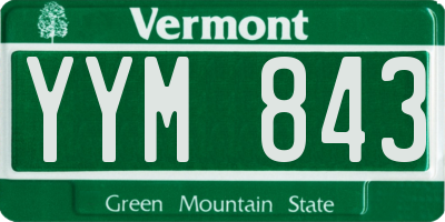 VT license plate YYM843