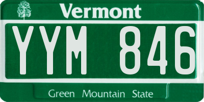 VT license plate YYM846