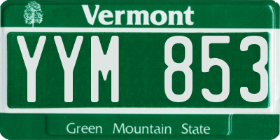 VT license plate YYM853