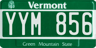VT license plate YYM856