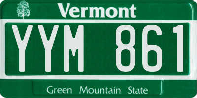 VT license plate YYM861