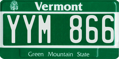 VT license plate YYM866