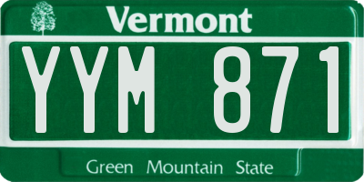 VT license plate YYM871