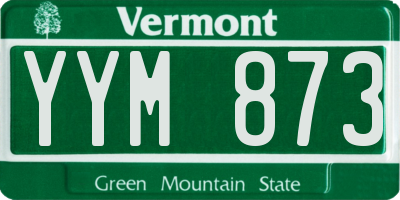 VT license plate YYM873