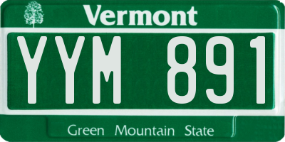 VT license plate YYM891