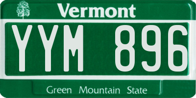 VT license plate YYM896