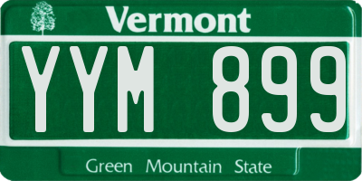 VT license plate YYM899