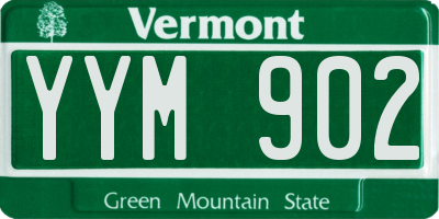 VT license plate YYM902