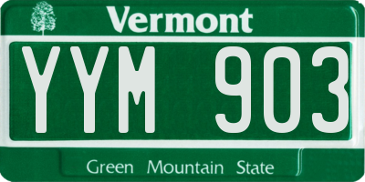 VT license plate YYM903