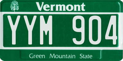 VT license plate YYM904