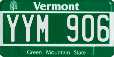 VT license plate YYM906
