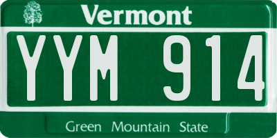 VT license plate YYM914