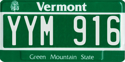 VT license plate YYM916