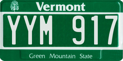 VT license plate YYM917