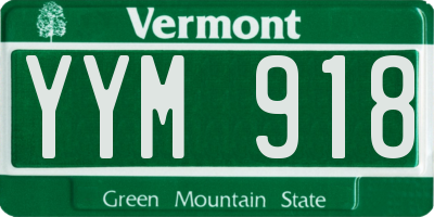 VT license plate YYM918