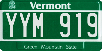 VT license plate YYM919