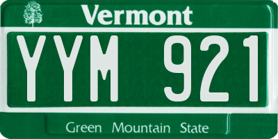 VT license plate YYM921