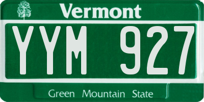 VT license plate YYM927