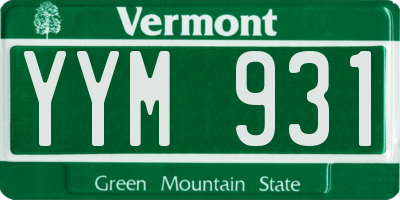 VT license plate YYM931