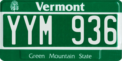 VT license plate YYM936