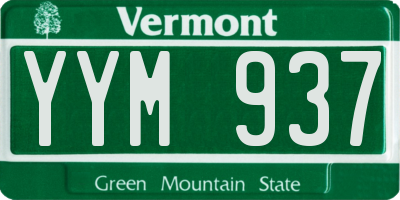 VT license plate YYM937