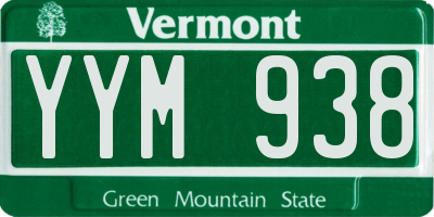 VT license plate YYM938