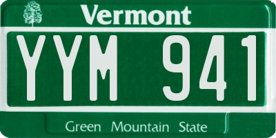 VT license plate YYM941