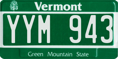 VT license plate YYM943
