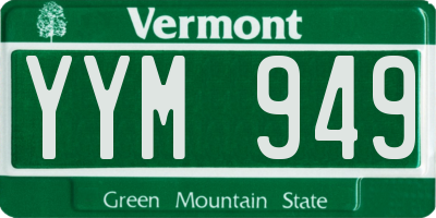 VT license plate YYM949