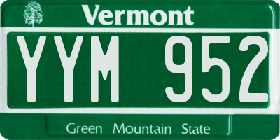 VT license plate YYM952