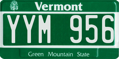 VT license plate YYM956