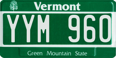 VT license plate YYM960