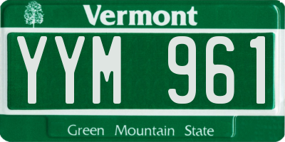 VT license plate YYM961