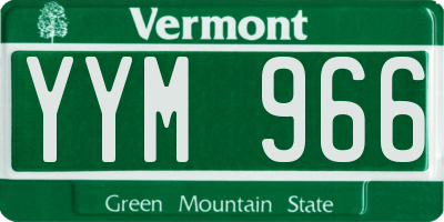 VT license plate YYM966