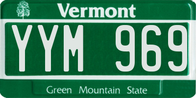 VT license plate YYM969