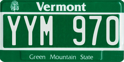 VT license plate YYM970