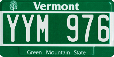 VT license plate YYM976