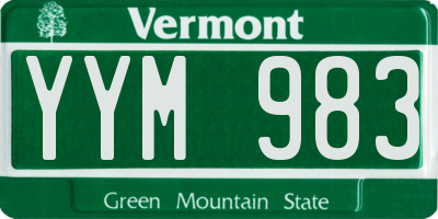 VT license plate YYM983